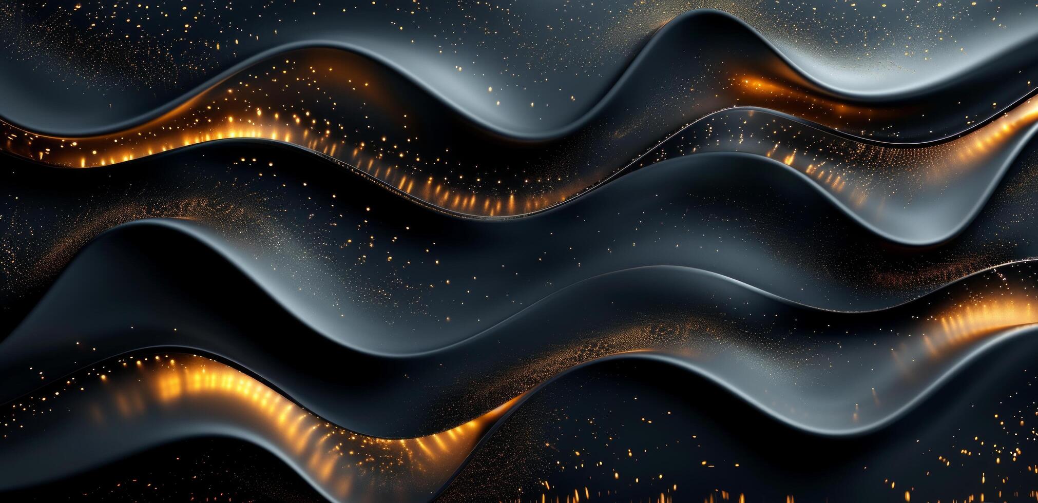 AI generated a black and gold abstract background photo