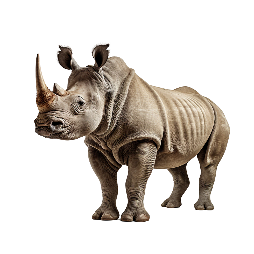 AI generated Rhinoceros png isolated on transparent background