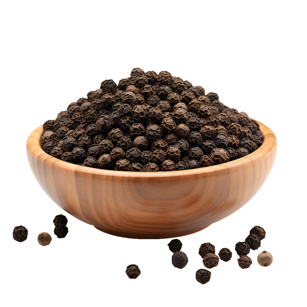 AI generated Black pepper png isolated on transparent background
