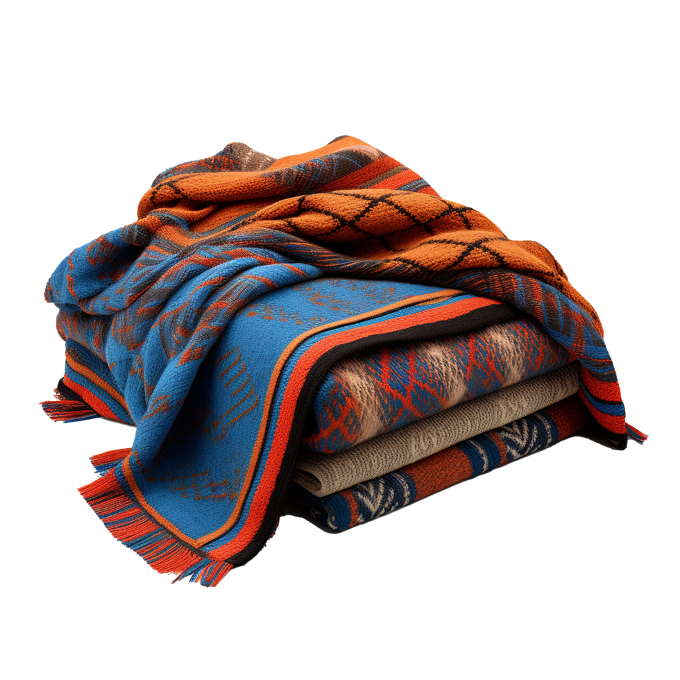 AI generated Blanket png isolated on transparent background