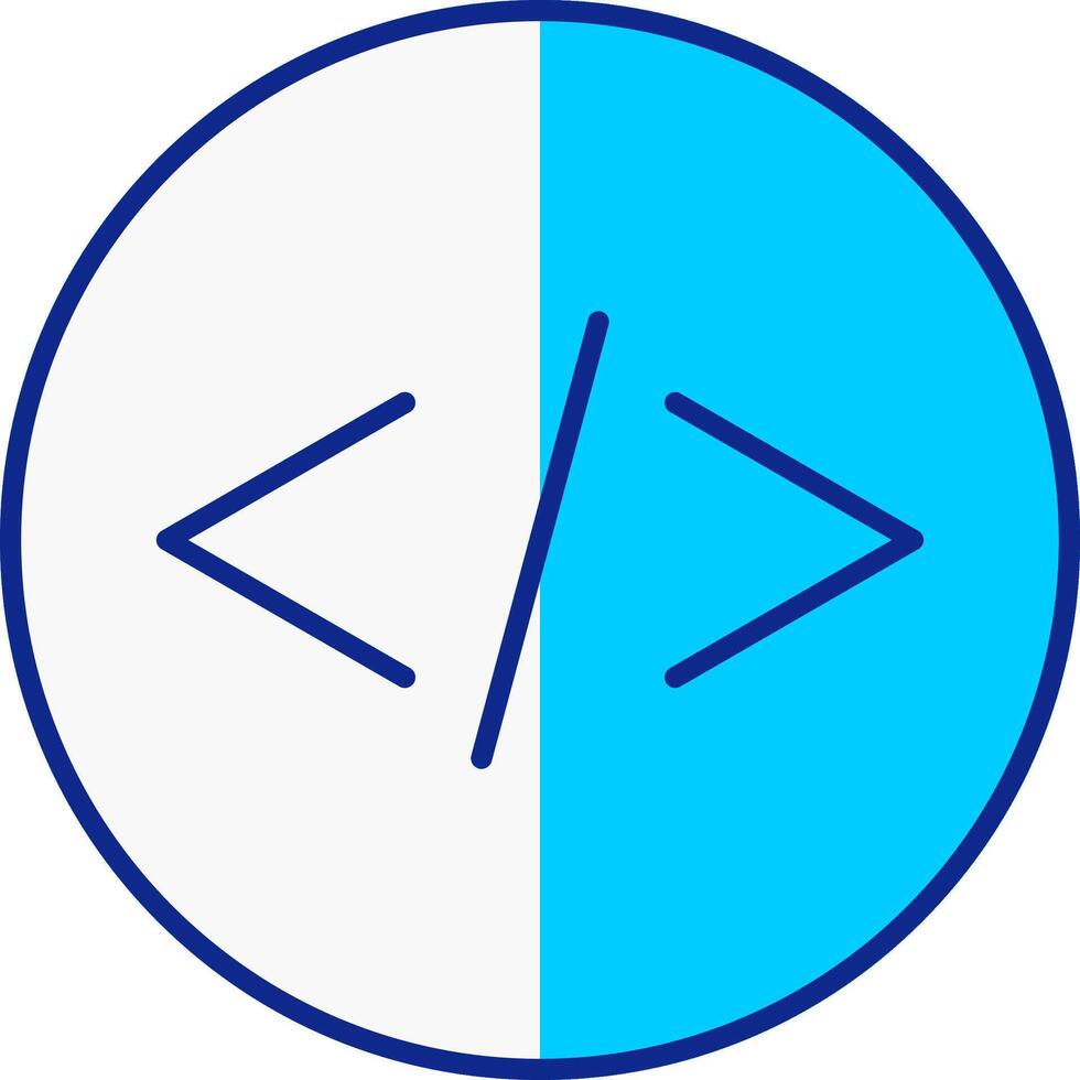 codificación azul lleno icono vector