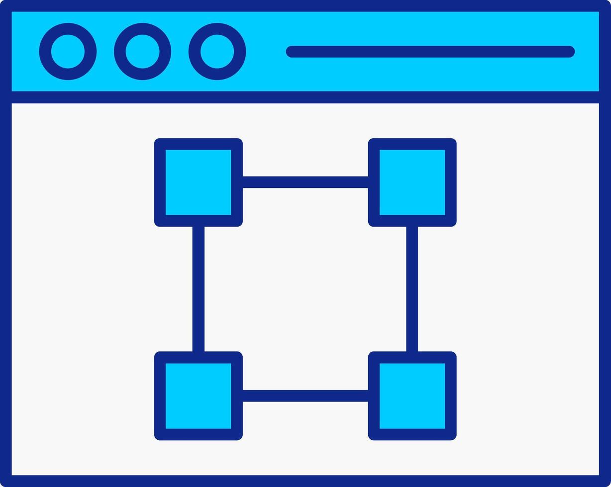 Text Editor Blue Filled Icon vector