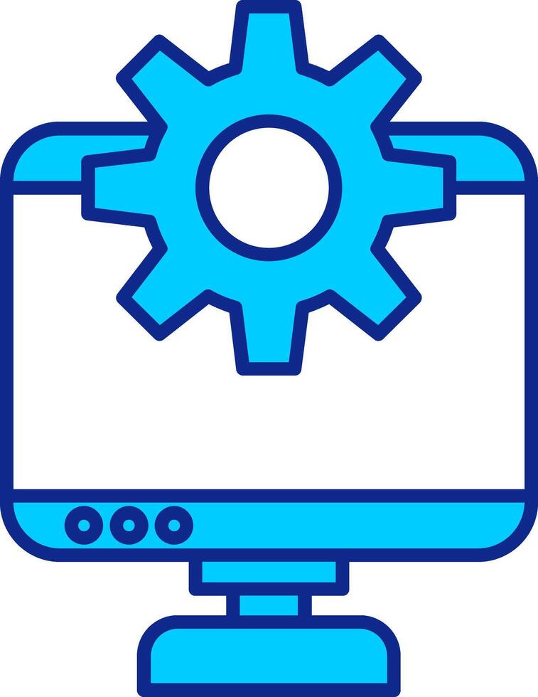 Development Blue Filled Icon vector