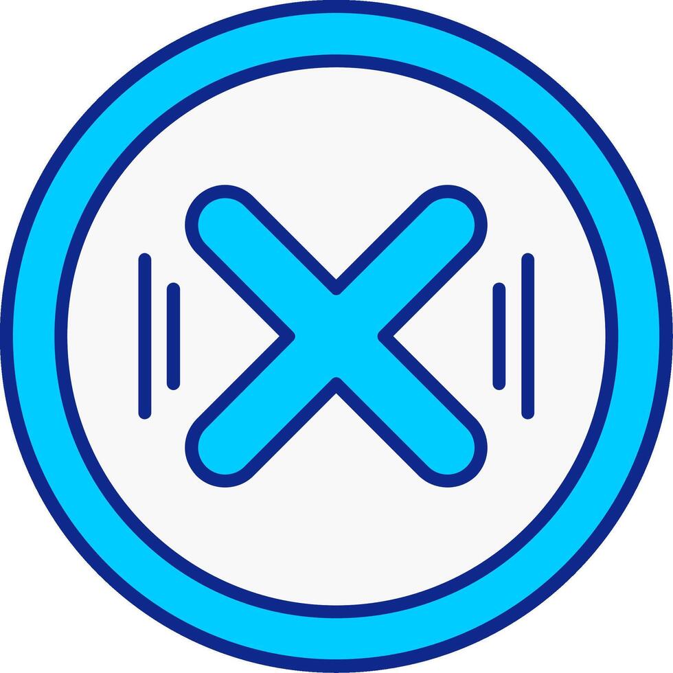 Cancel Blue Filled Icon vector