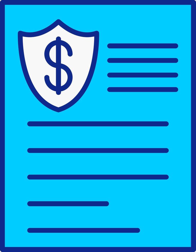 Insurance Blue Filled Icon vector