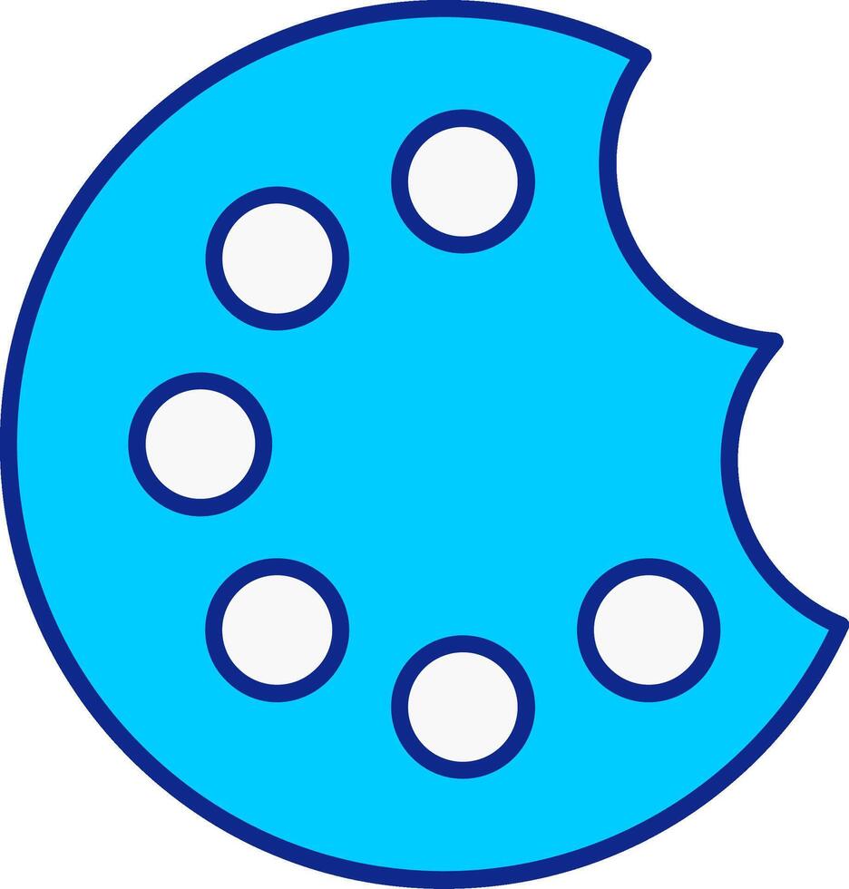 Painting Palette Blue Filled Icon vector