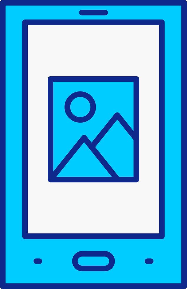 tableta azul lleno icono vector