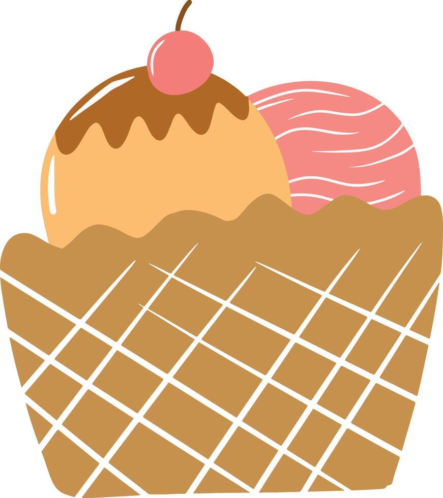 Sweet ice cream illustration vector