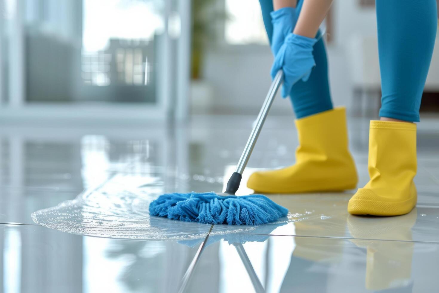 AI generated Home cleaning services showcase pristine spaces with meticulous attention to every detail photo