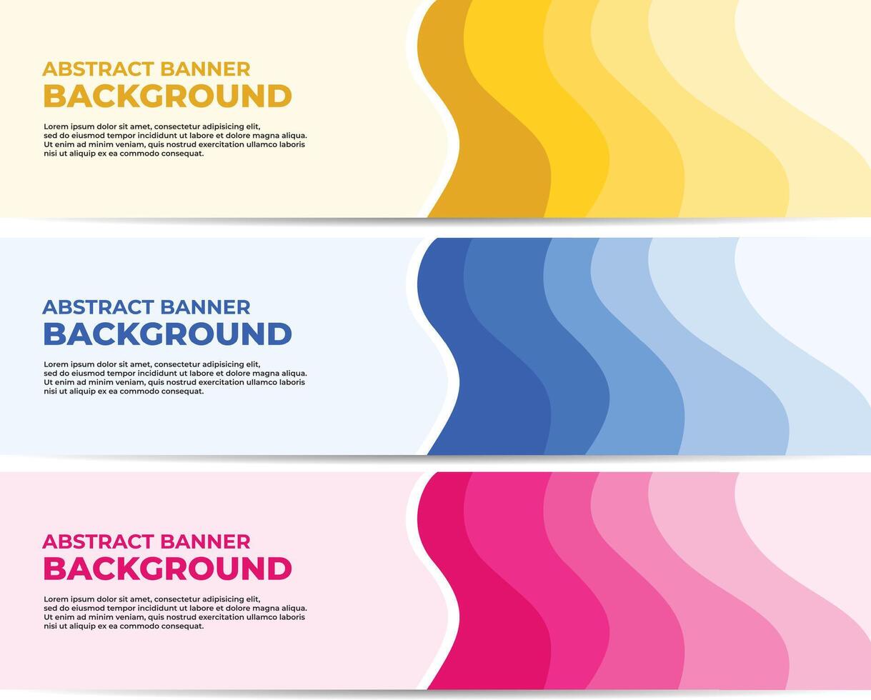 Abstract Gradient Banner Template Design Collection vector