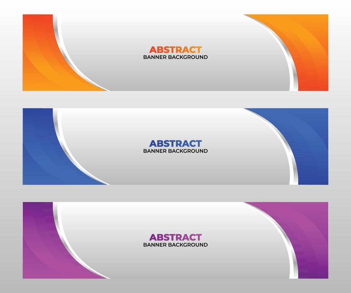 Abstract Gradient Banner Template Design Collection vector