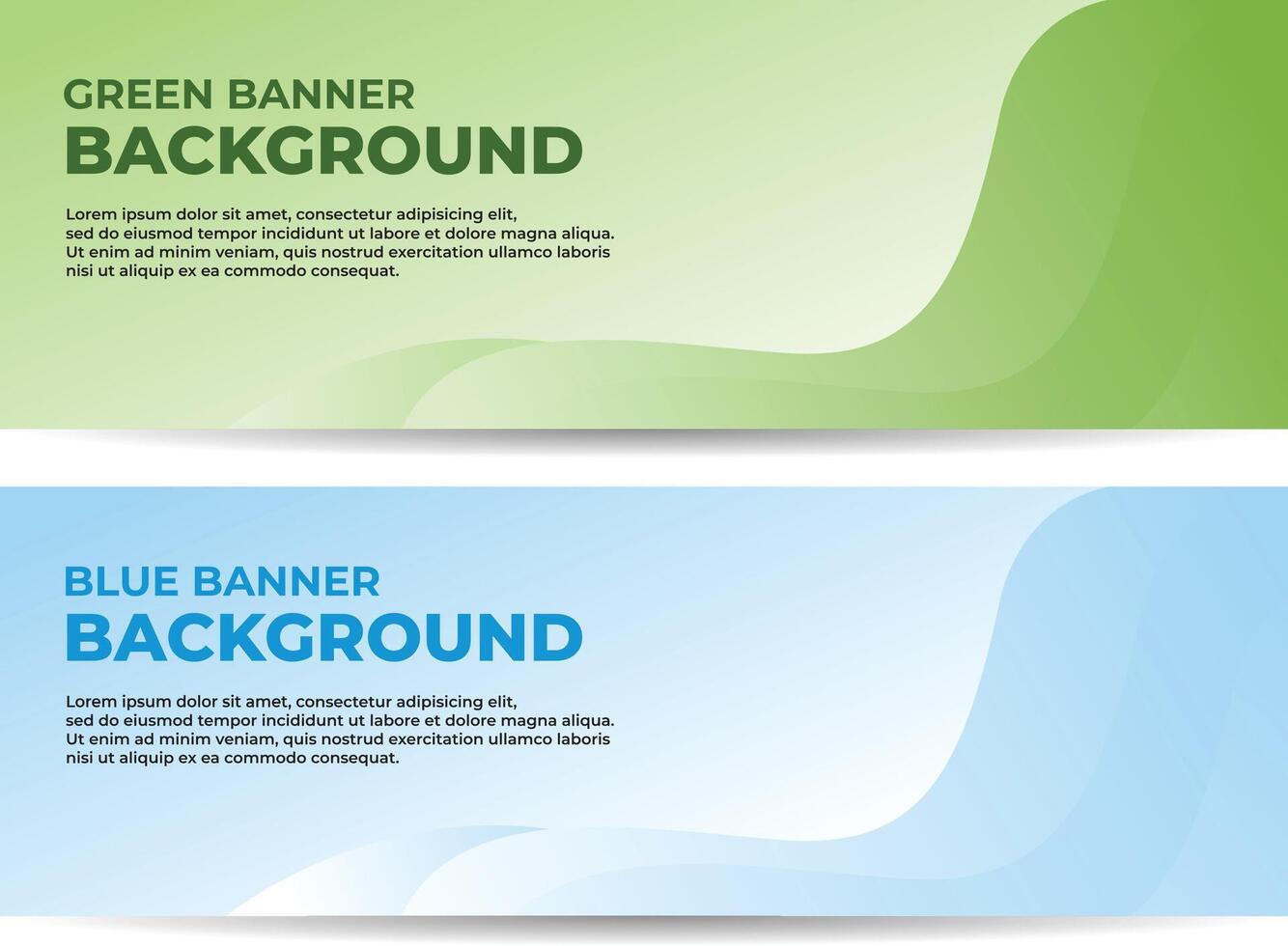 Green and Blue Design Banner Template vector