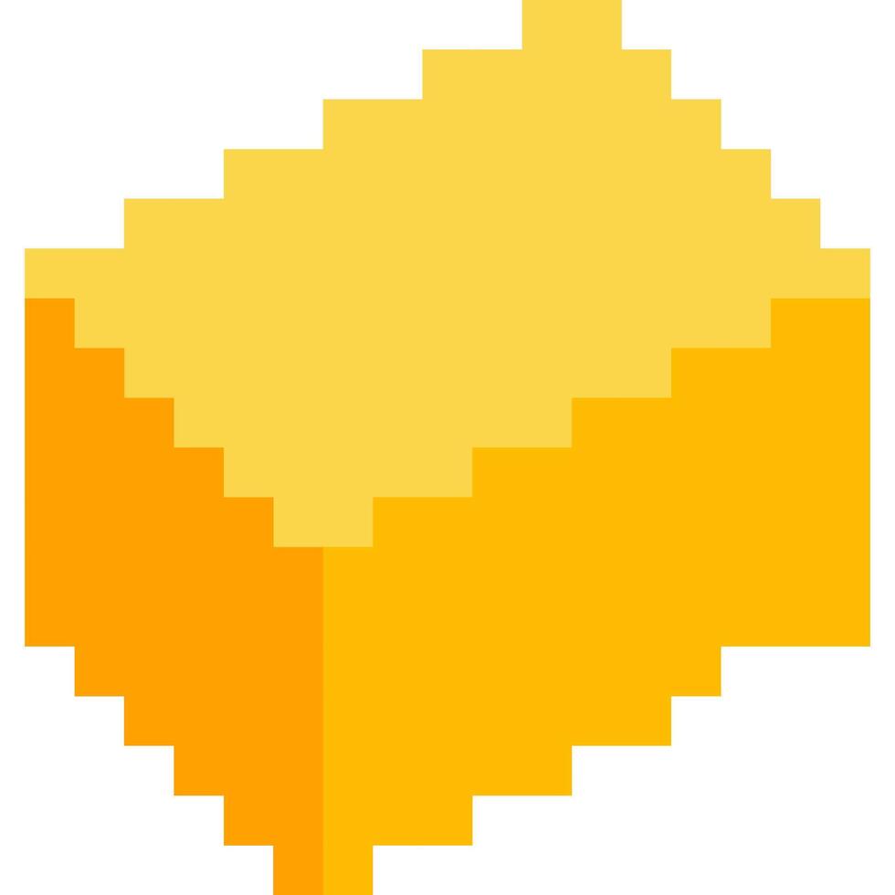 Cheese cartoon icon in pixel style vector