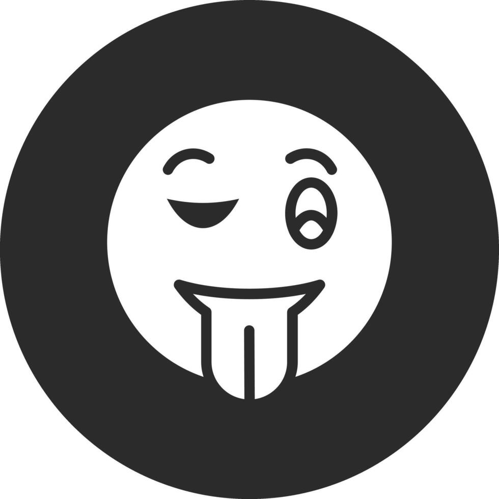 Winking Face with Tongue Vector Icon