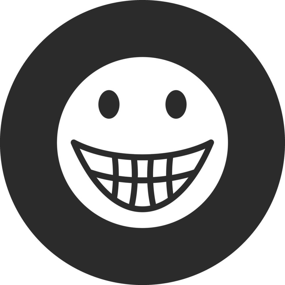 Grinning Face with Big Eyes Vector Icon