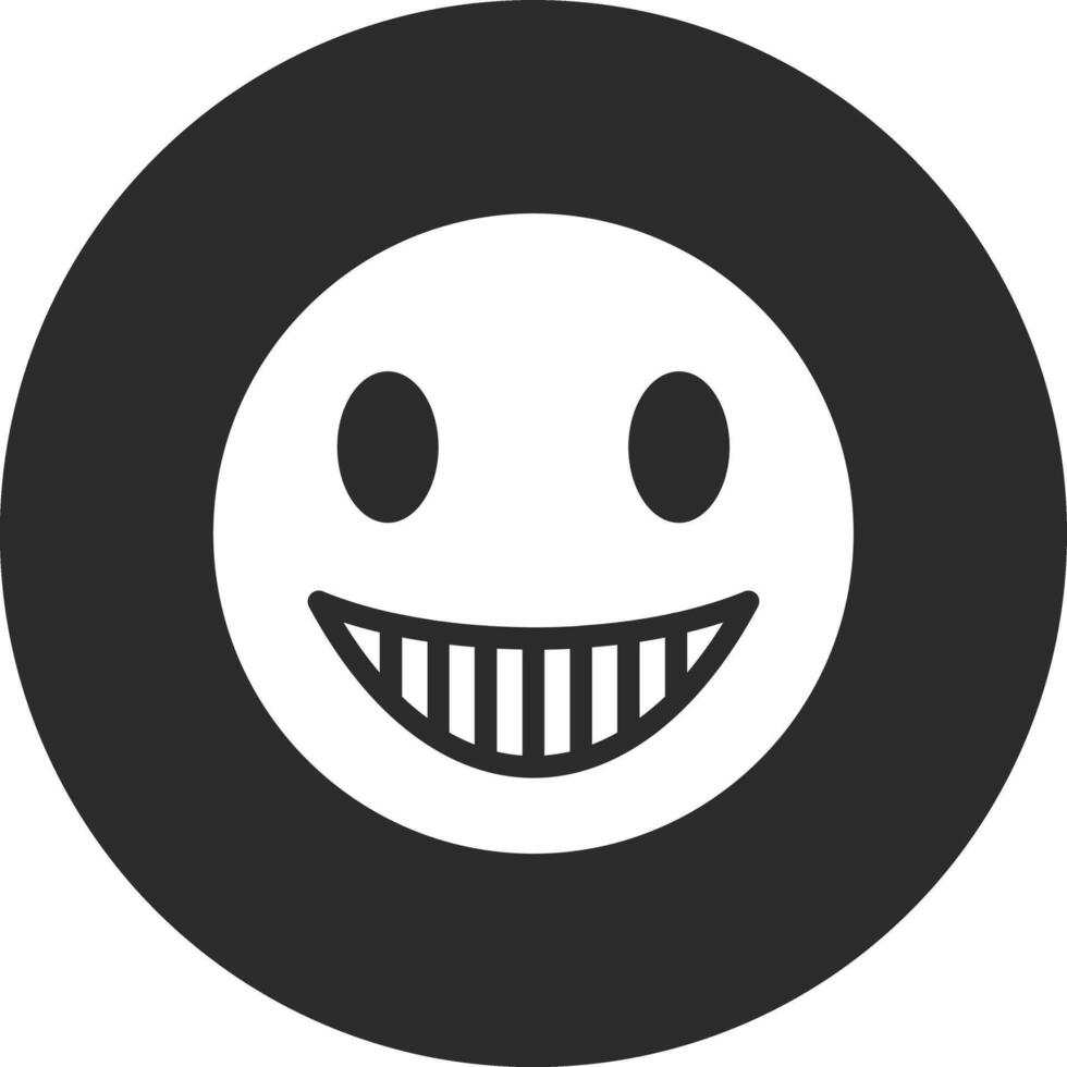 sonriendo cara con sonriente ojos vector icono