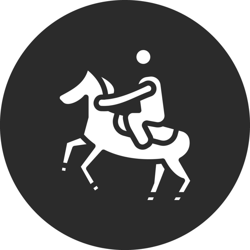 caballo jinete vector icono