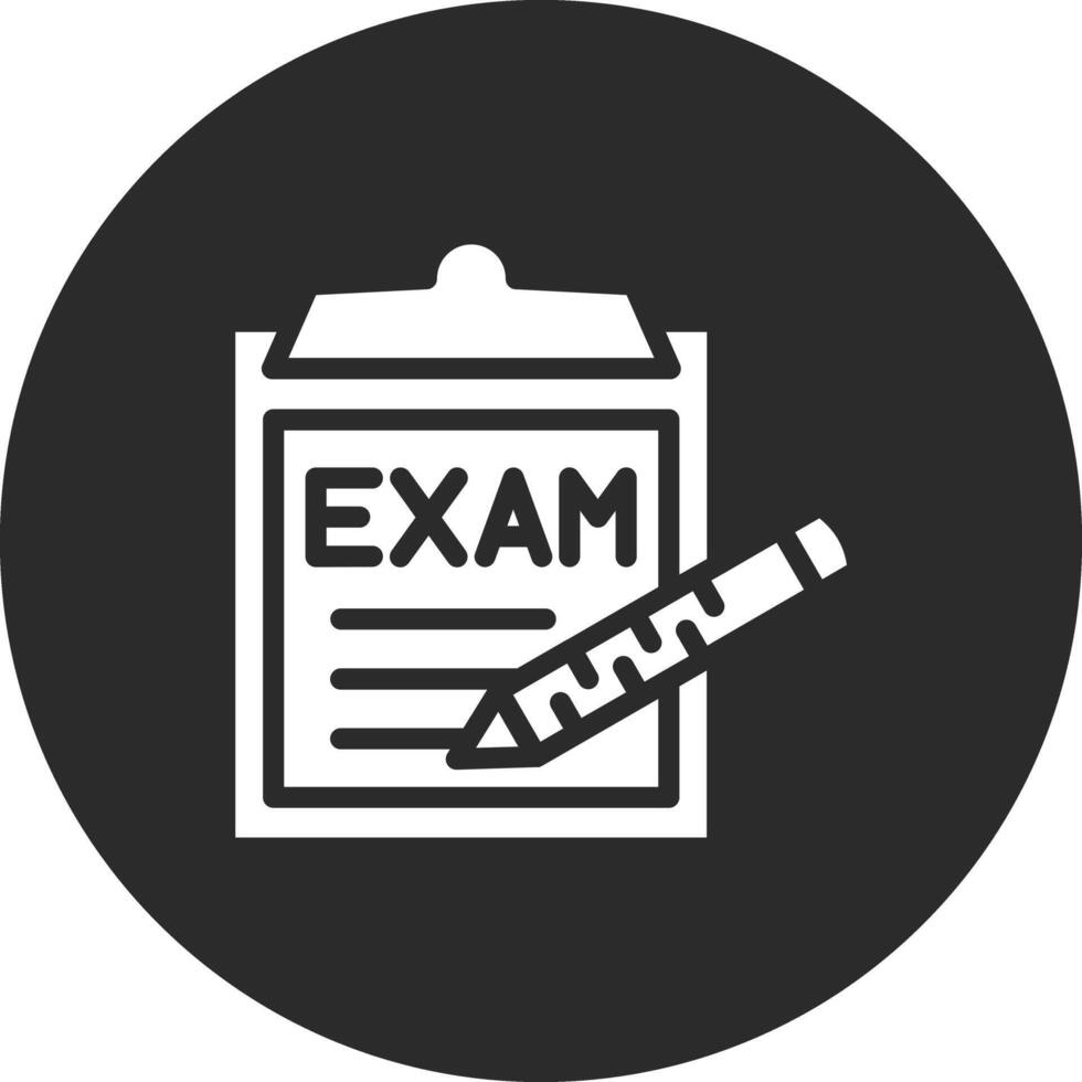 icono de vector de examen