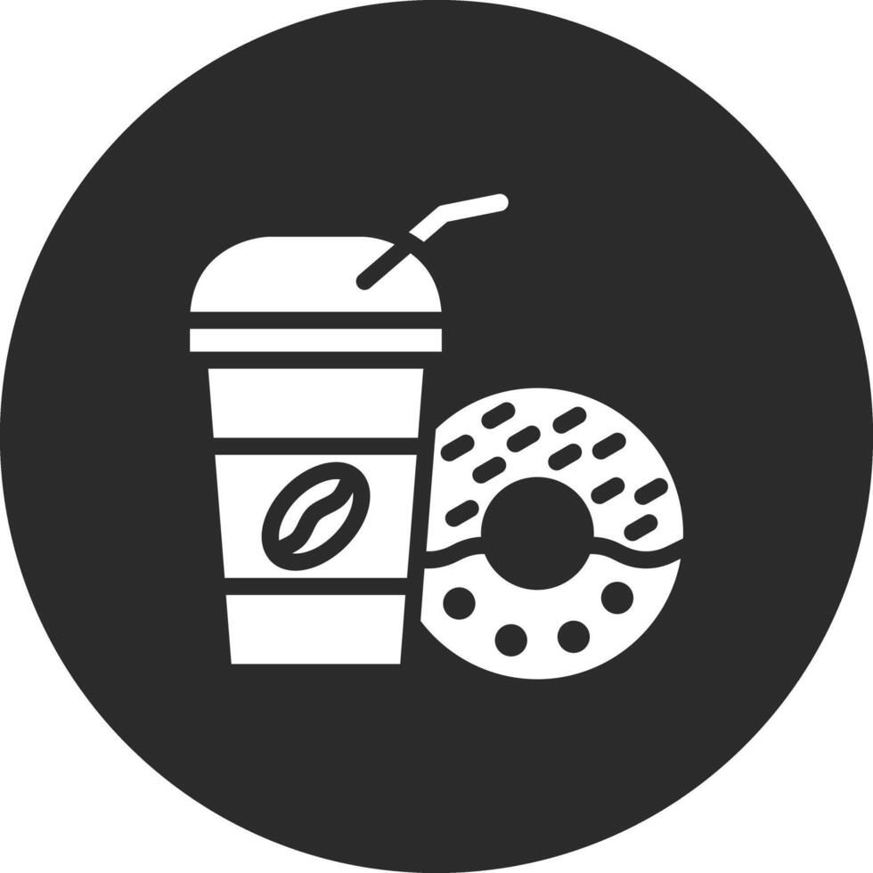 café rosquilla vector icono