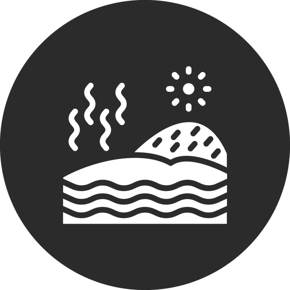 Hot Spring Landscape Vector Icon