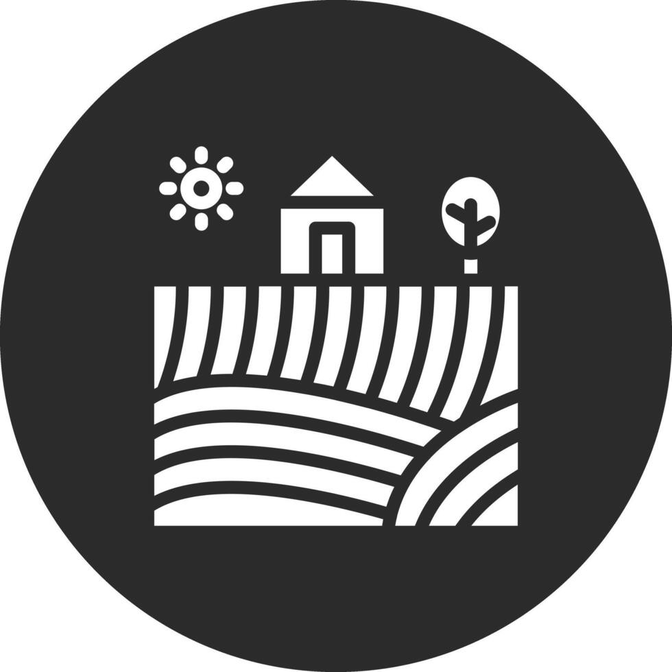 Fields Landscape Vector Icon