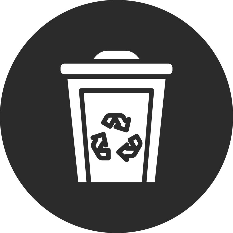 Eco Trash Bin Vector Icon