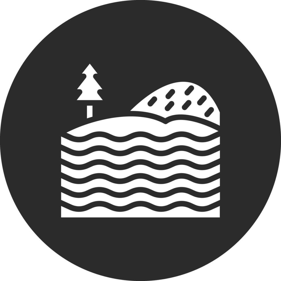 Lake Landscape Vector Icon