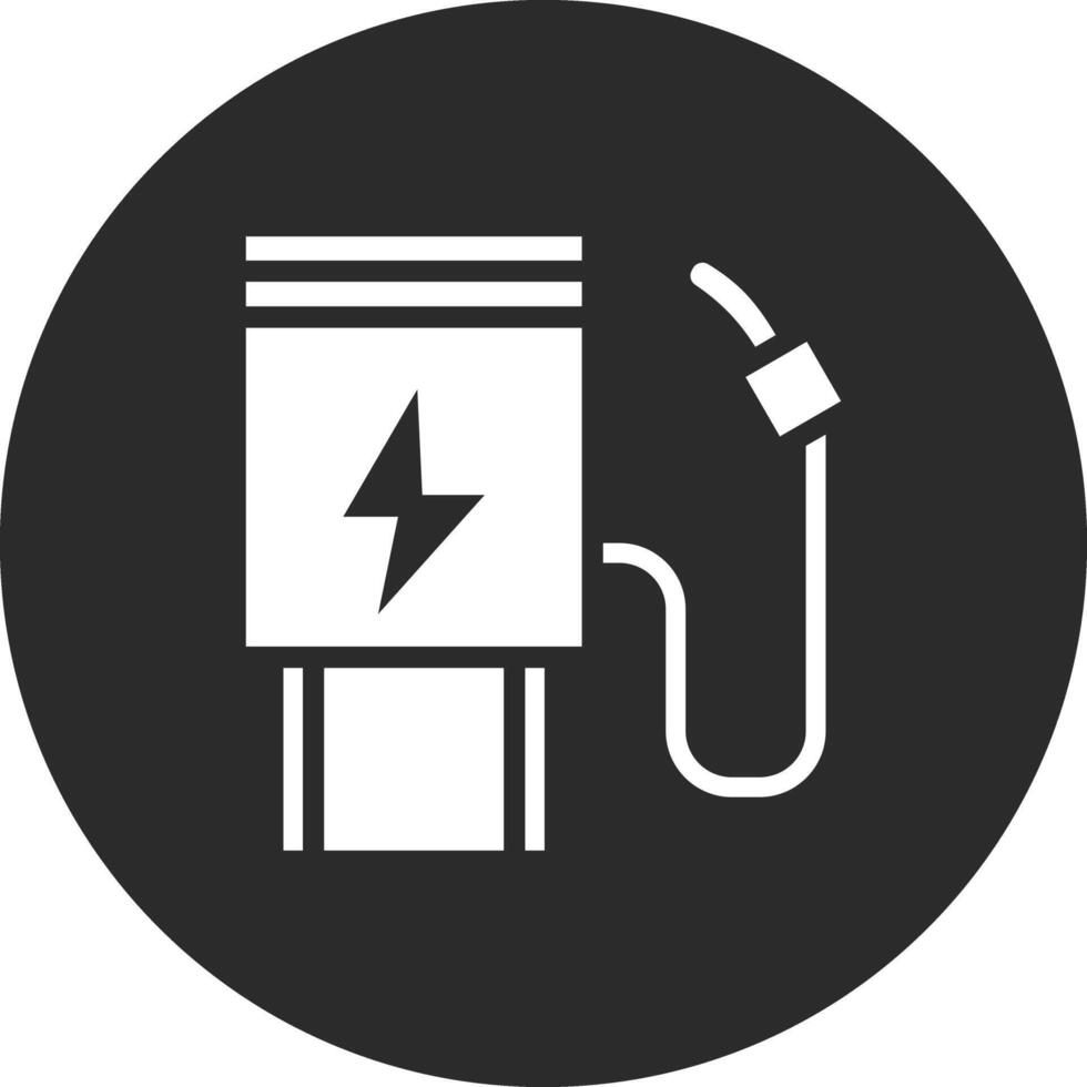 Electric Car Station Vector Icon