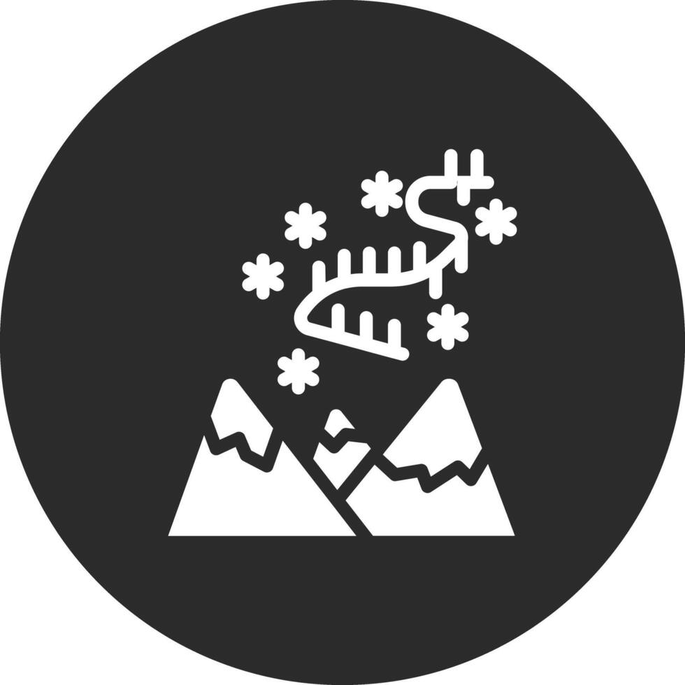 Aurora borealis vector icono