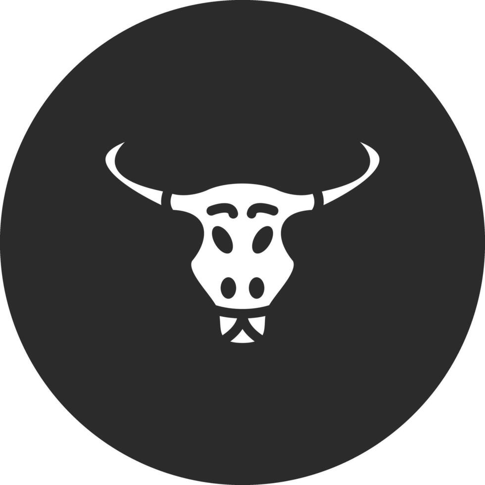 toro cráneo vector icono