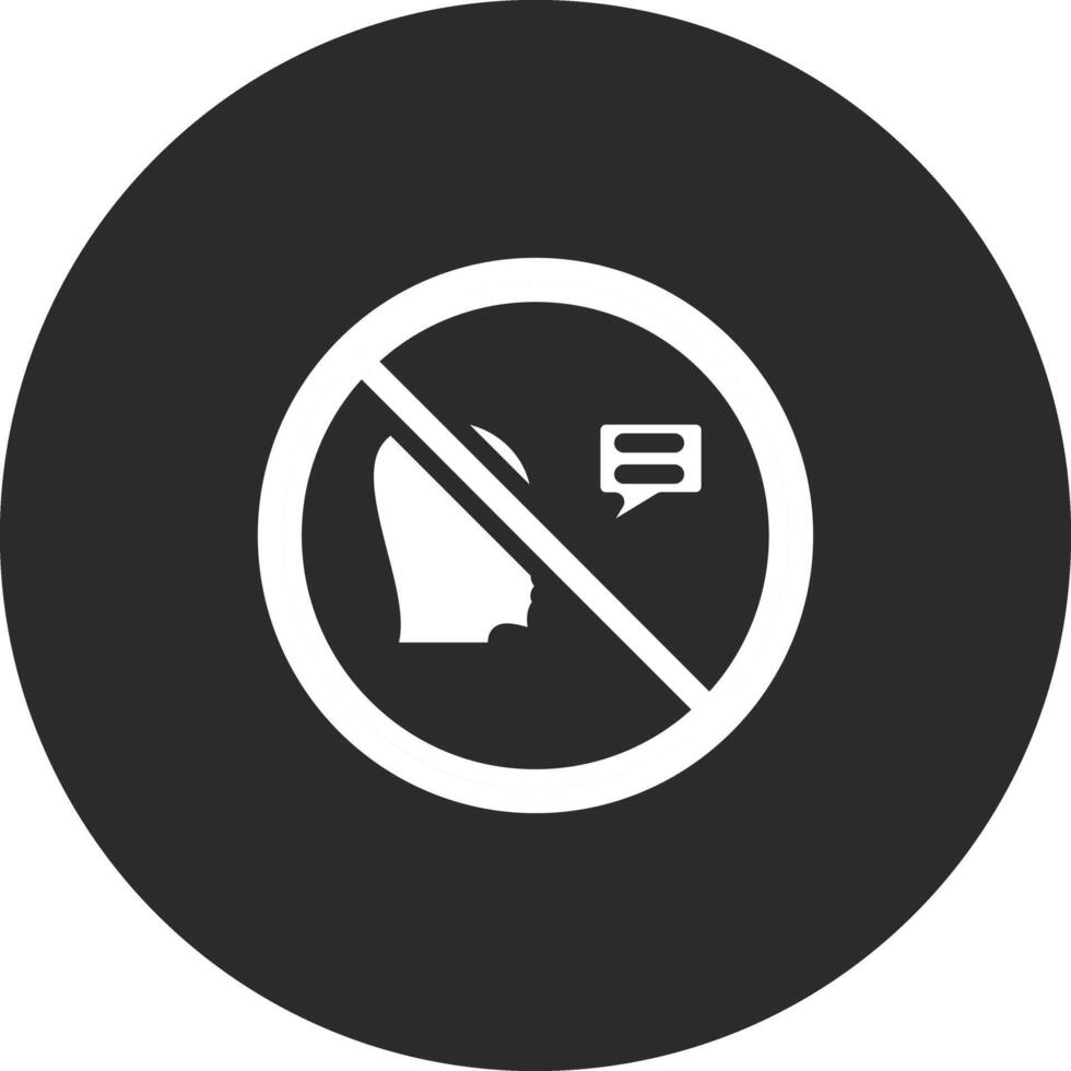 No Speak Vector Icon