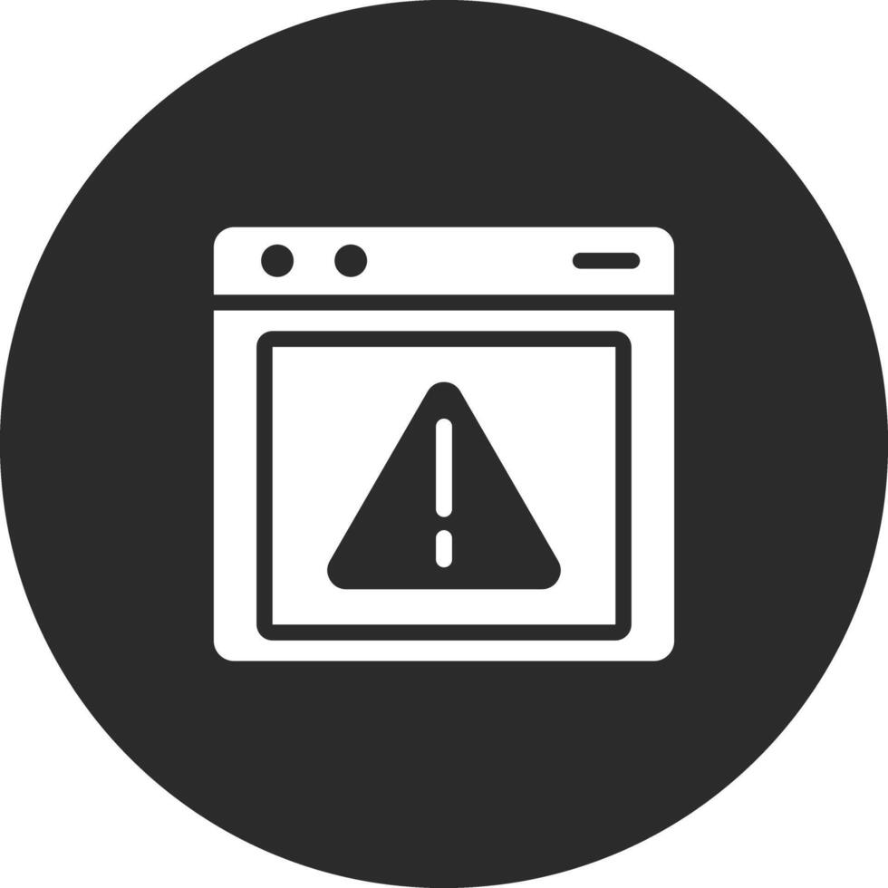 icono de vector de error