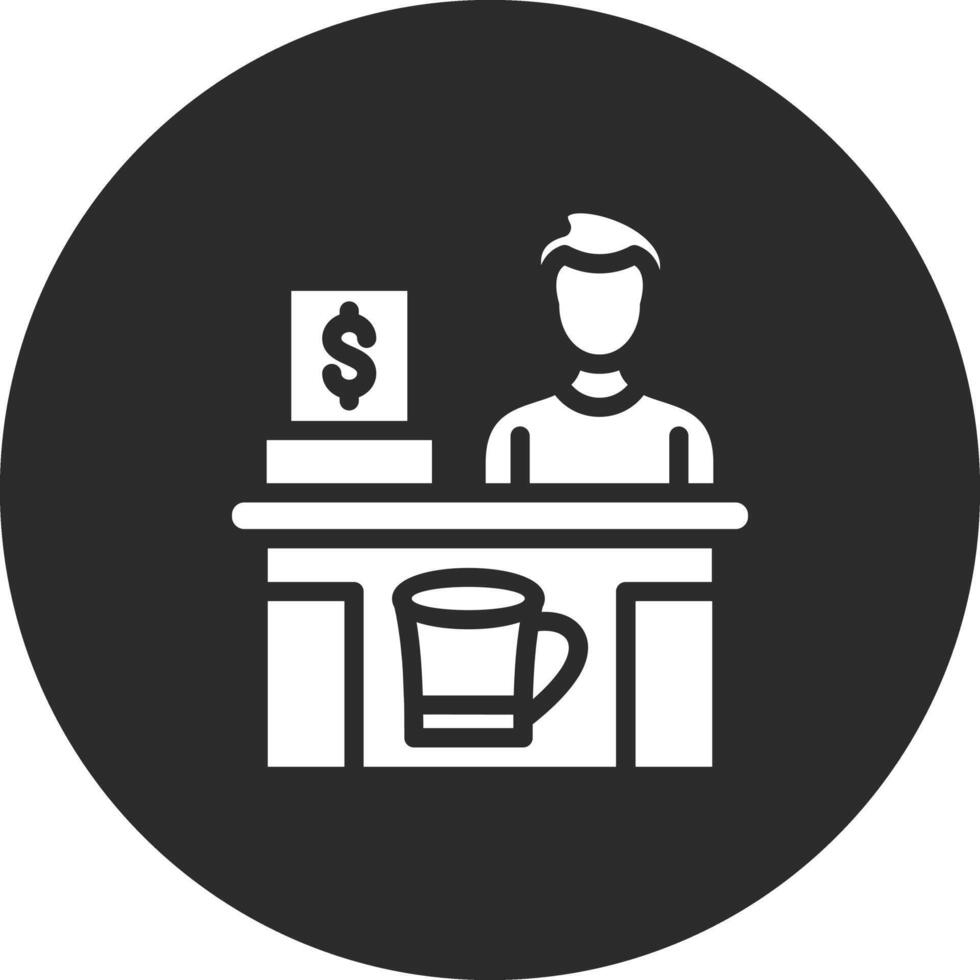 Bar Cashier Vector Icon