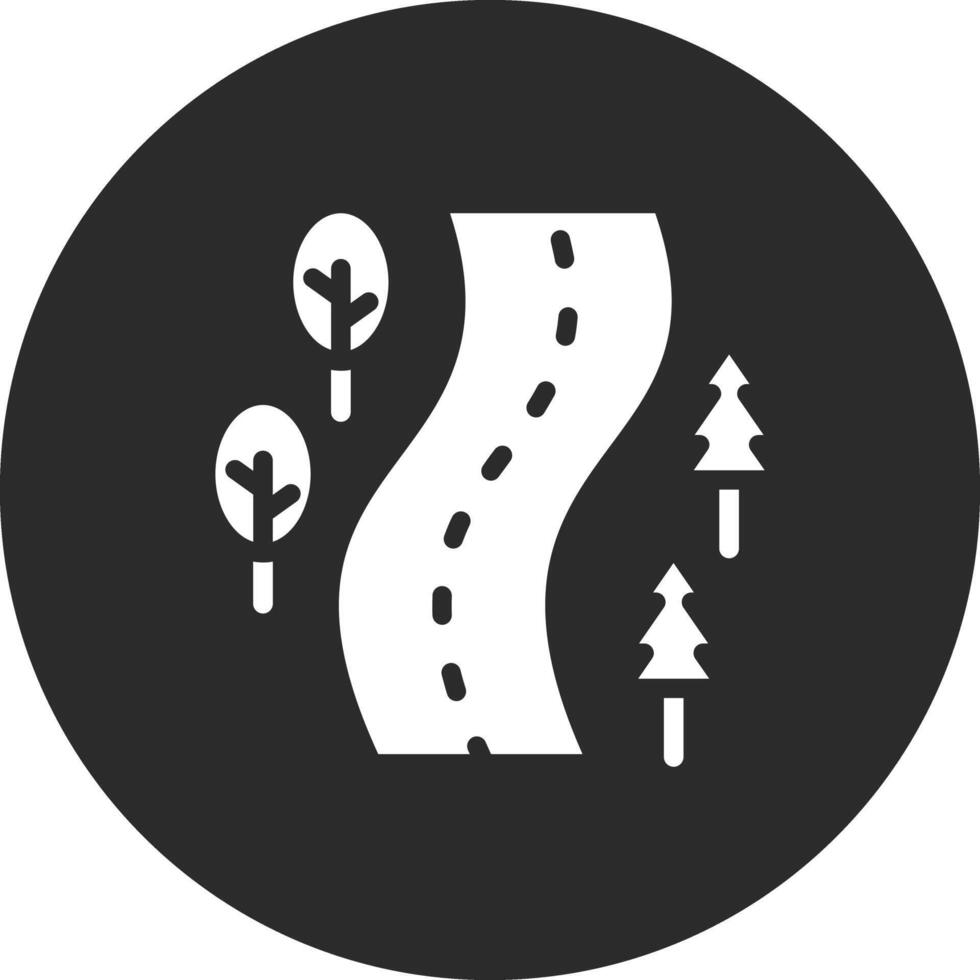 la carretera paisaje vector icono