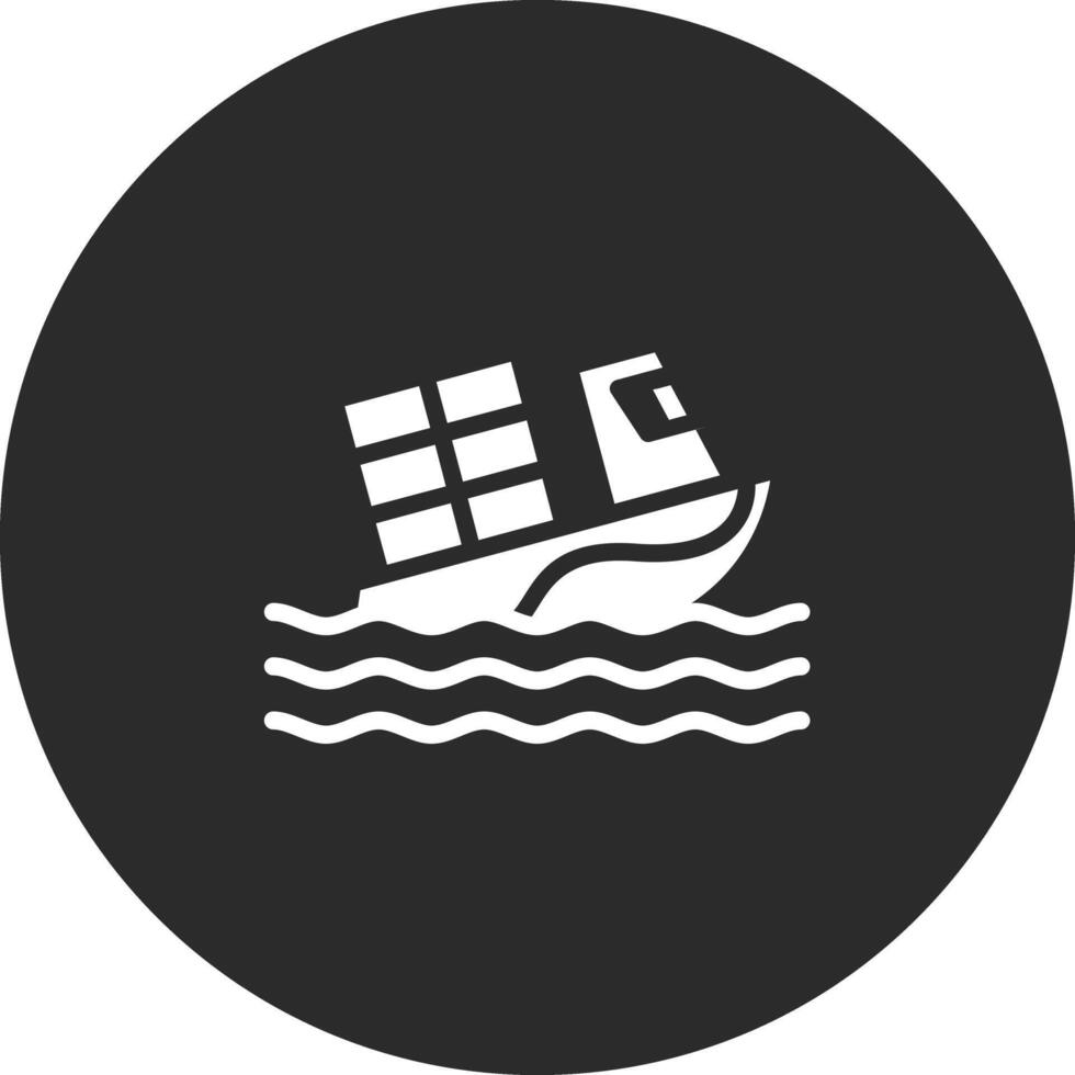 Boat Sink Vector Icon