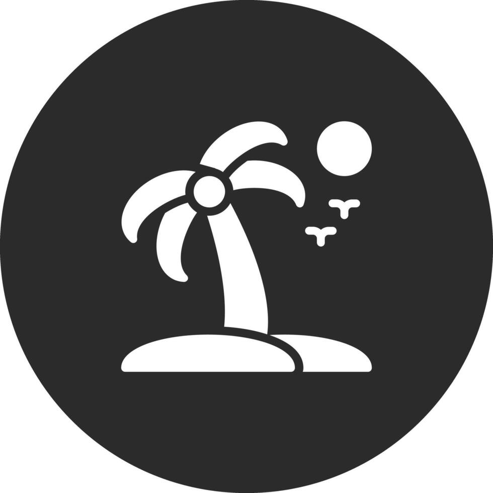 icono de vector de isla