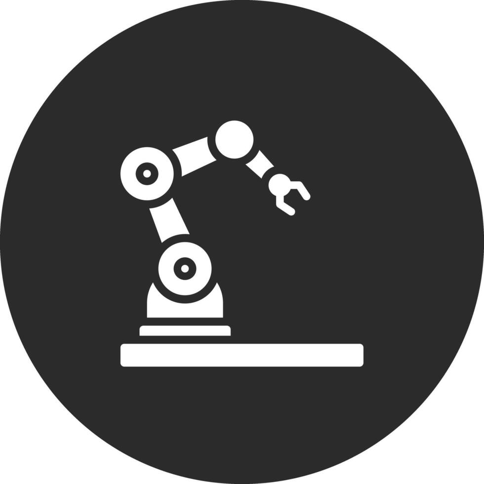 icono de vector de brazo de robot