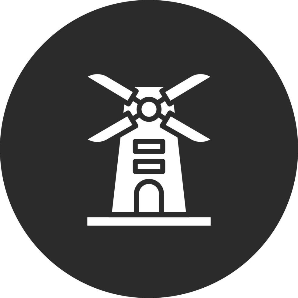 icono de vector de molino de viento