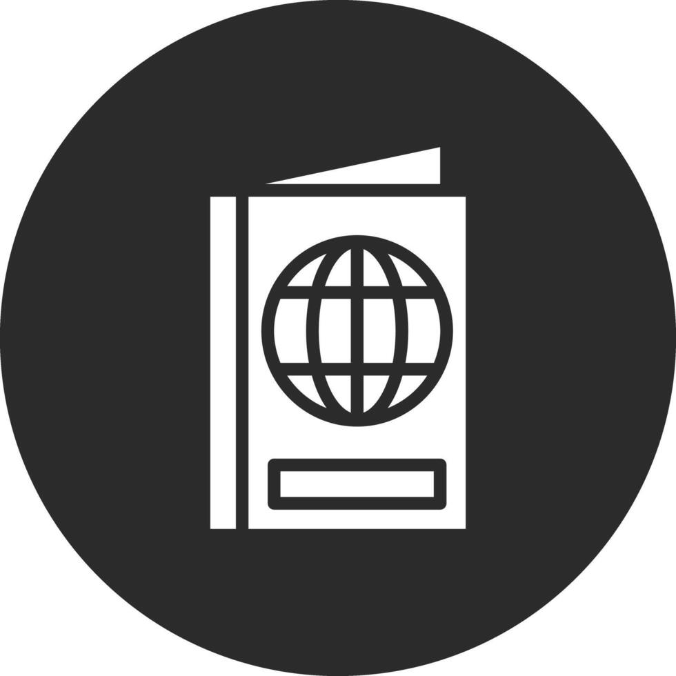 icono de vector de pasaporte