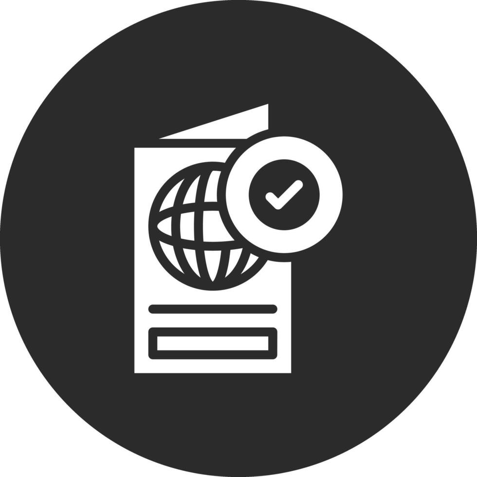 pasaporte aprobado vector icono