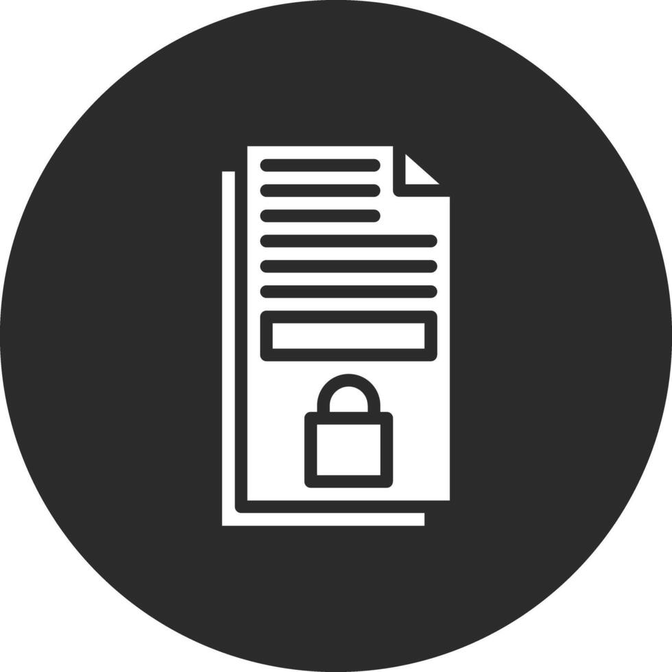 Document Locked Vector Icon