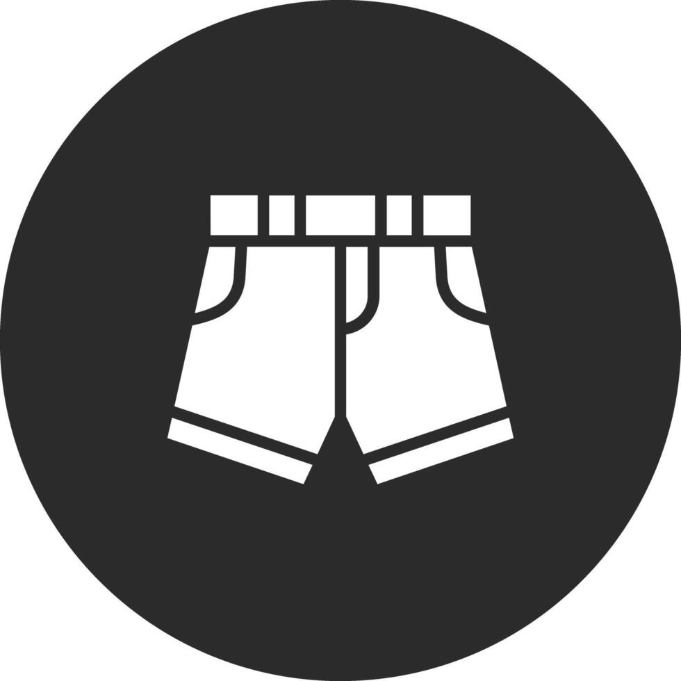 icono de vector de pantalones cortos