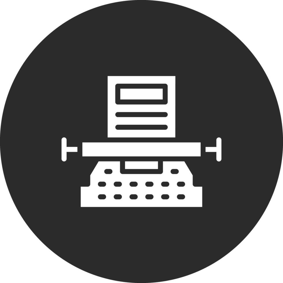 icono de vector de máquina de escribir