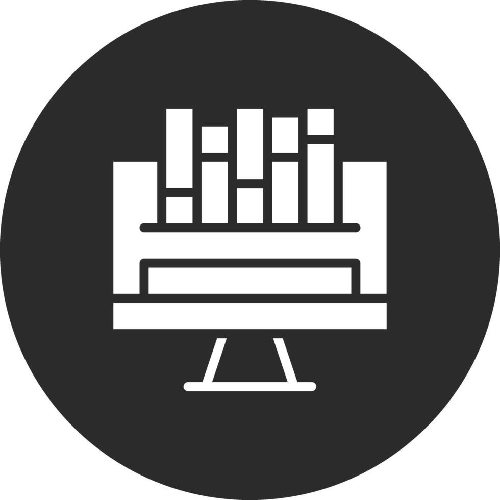 icono de vector de biblioteca en línea