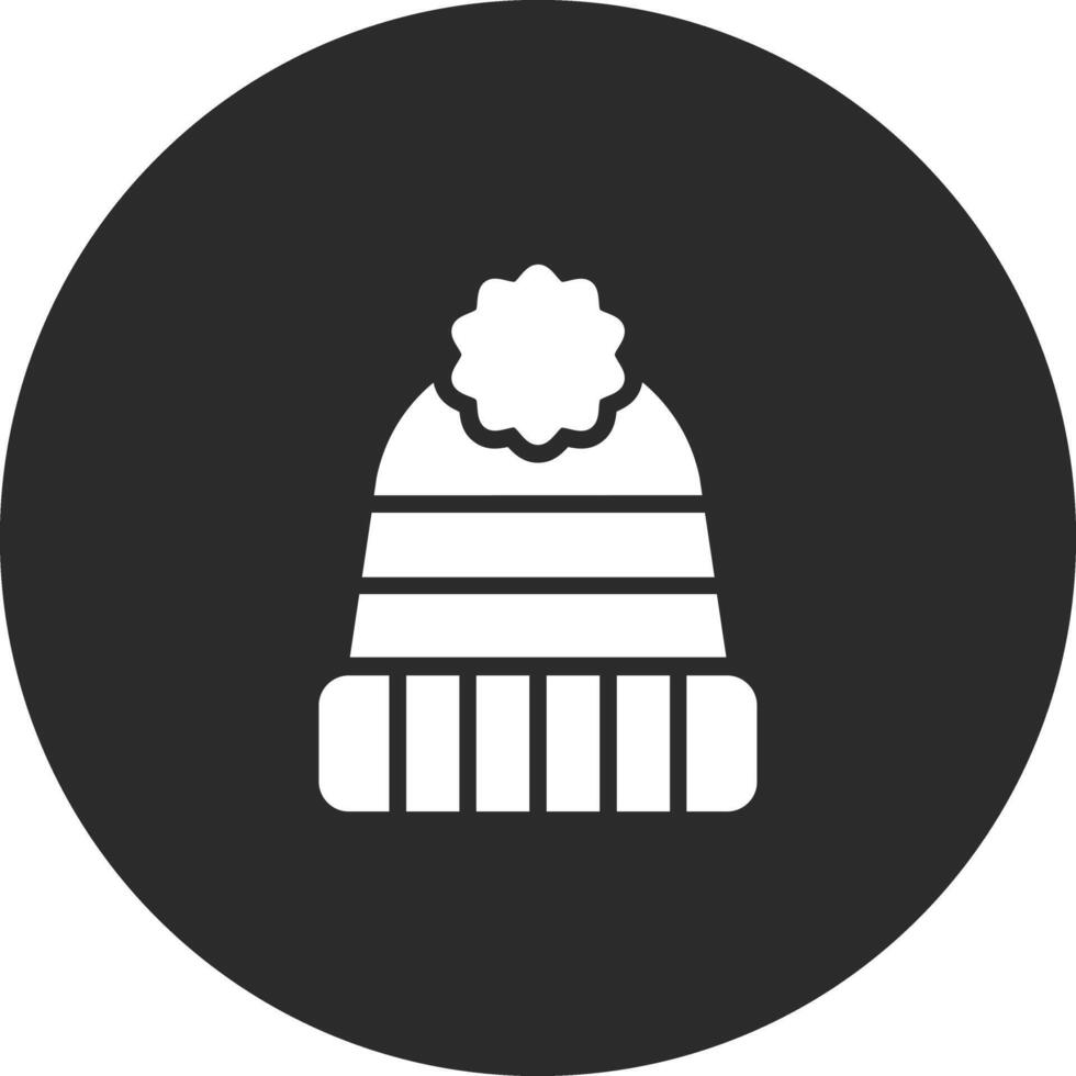 icono de vector de sombrero de invierno