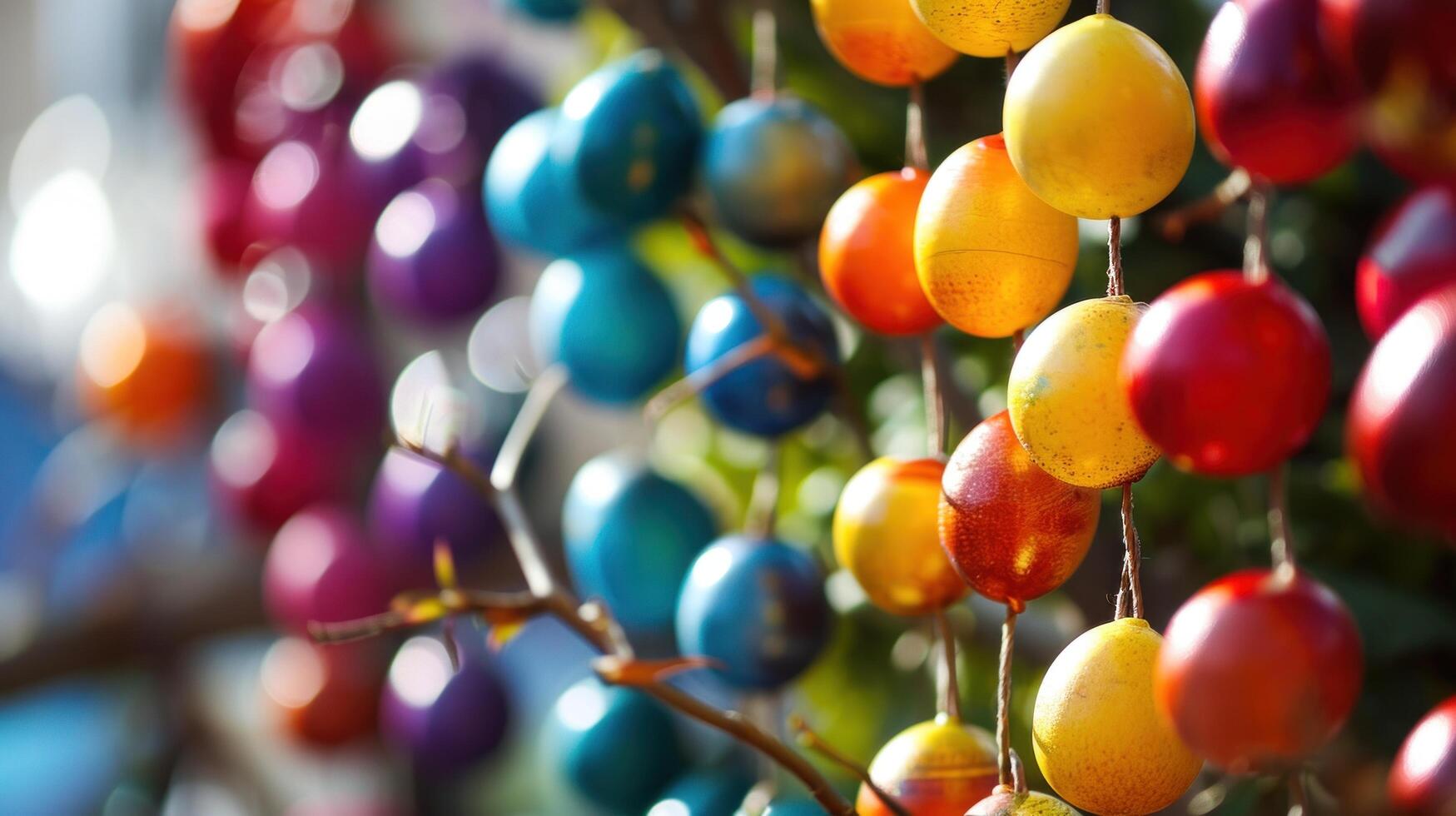 AI generated Colorful Egg Cascade photo
