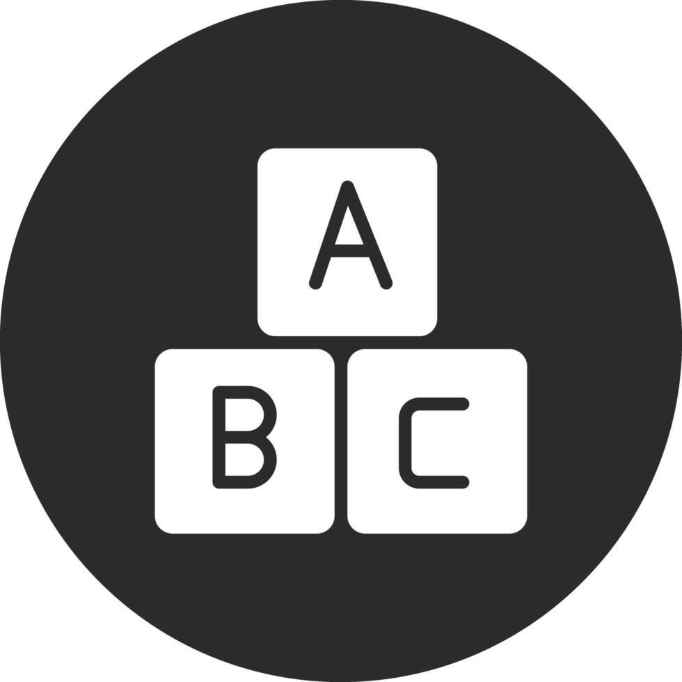 a B C bloques vector icono