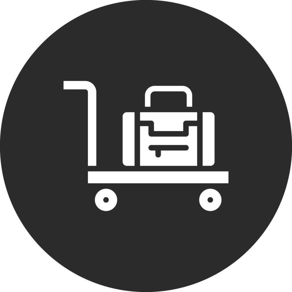 Luggage Cart Vector Icon