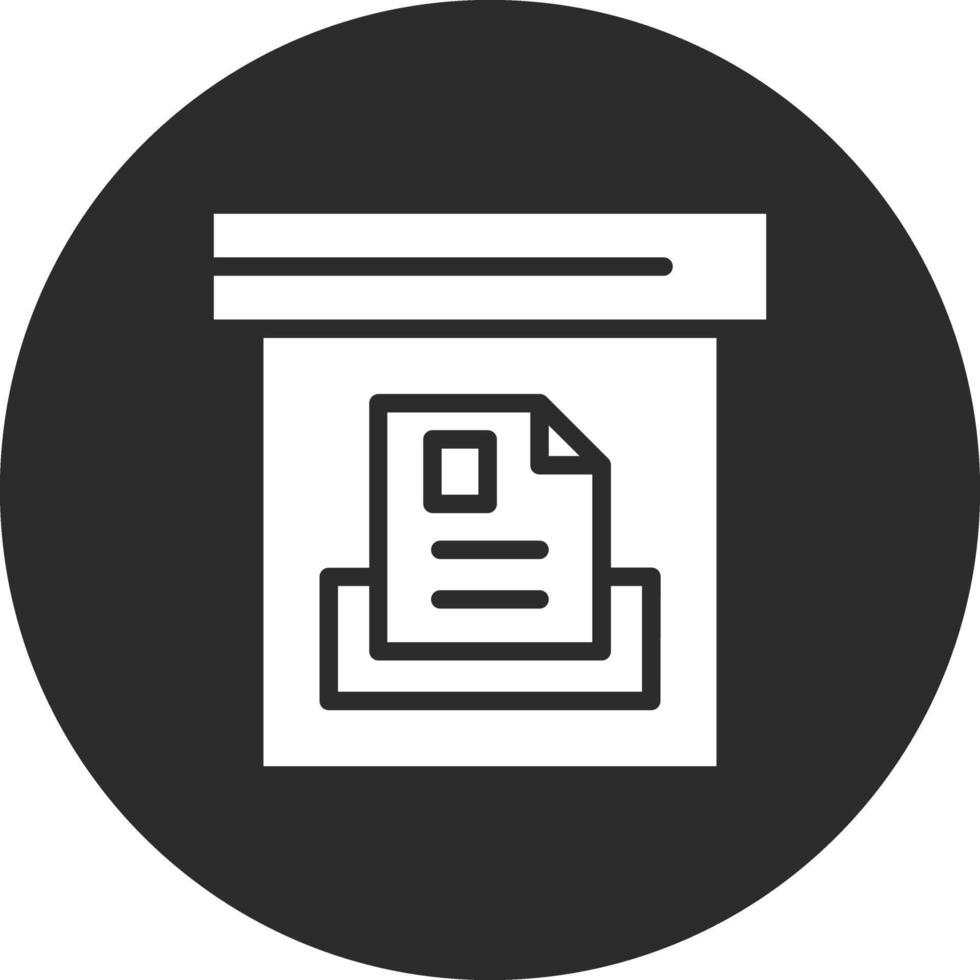 icono de vector de caja de documentos