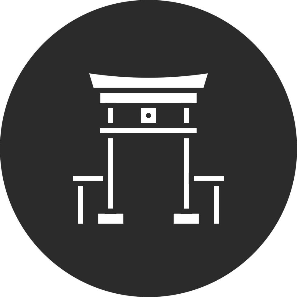 torii portón vector icono